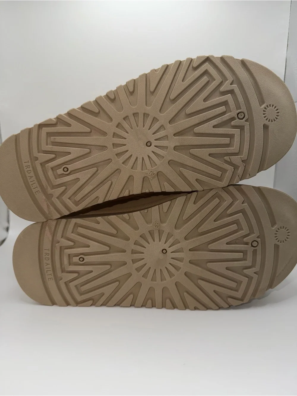 UGC Tan Suede Ankle Boot with Cream of Laces